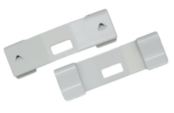 25 Pack VERTICAL BLIND Vane Saver ~ White Curved Repair Clips ~ Fixes Broken Holes