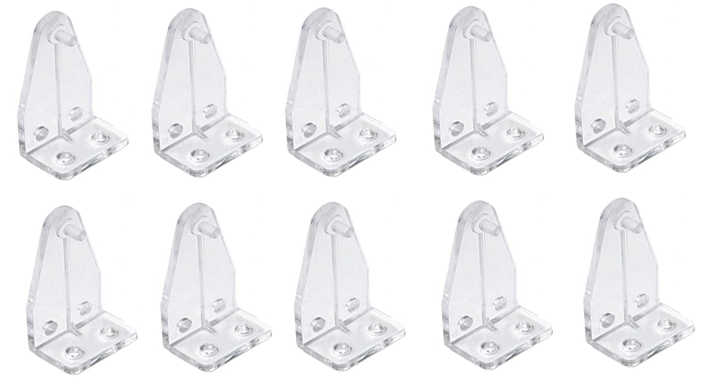 5 Pair: RV Hold Down Brackets for Mini Blinds up to 1in Wide, Clear ...