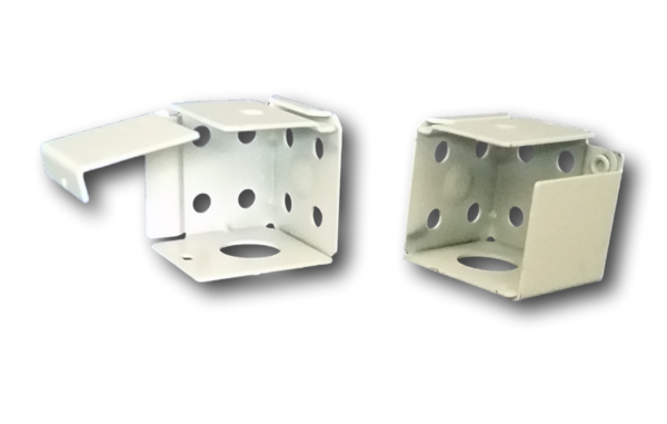 1Pair: Brackets White Metal